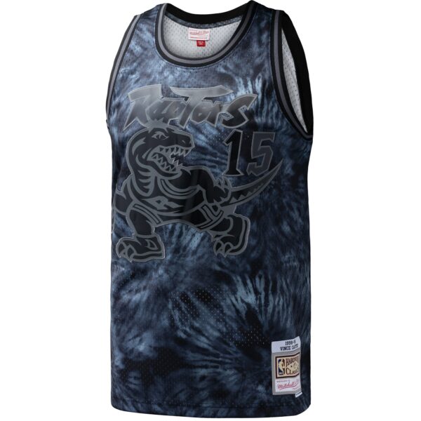 Vince Carter Toronto Raptors Mitchell & Ness Hardwood Classics 1998/99 Tie-Dye Swingman Jersey - Black - Image 3