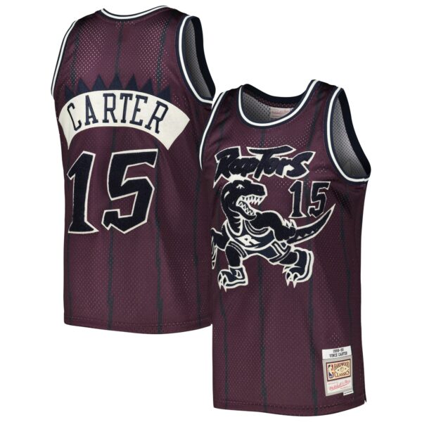 Vince Carter Toronto Raptors Mitchell & Ness Hardwood Classics Off-Court Swingman Jersey - Purple - Image 2