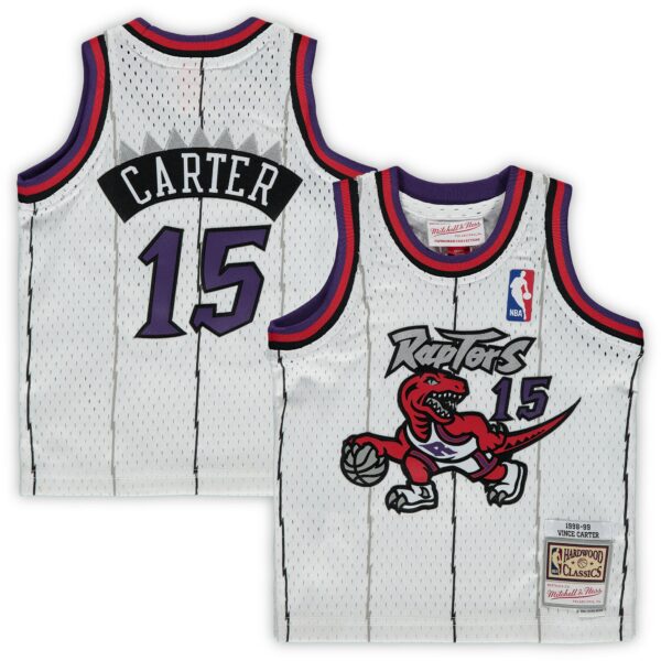 Vince Carter Toronto Raptors Mitchell & Ness Infant 1998/99 Hardwood Classics Player Jersey - White - Image 2