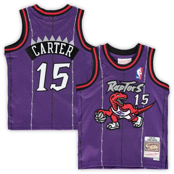 Vince Carter Toronto Raptors Mitchell & Ness Infant 1998/99 Hardwood Classics Retired Player Jersey - Purple - Image 2