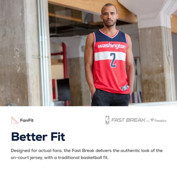 Washington Wizards Fanatics Fast Break Custom Replica Jersey Red - Icon Edition - Image 5
