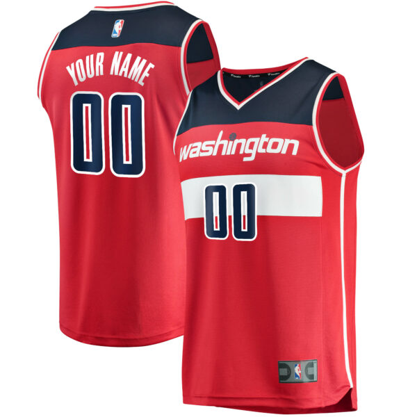 Washington Wizards Fanatics Fast Break Custom Replica Jersey Red - Icon Edition - Image 2