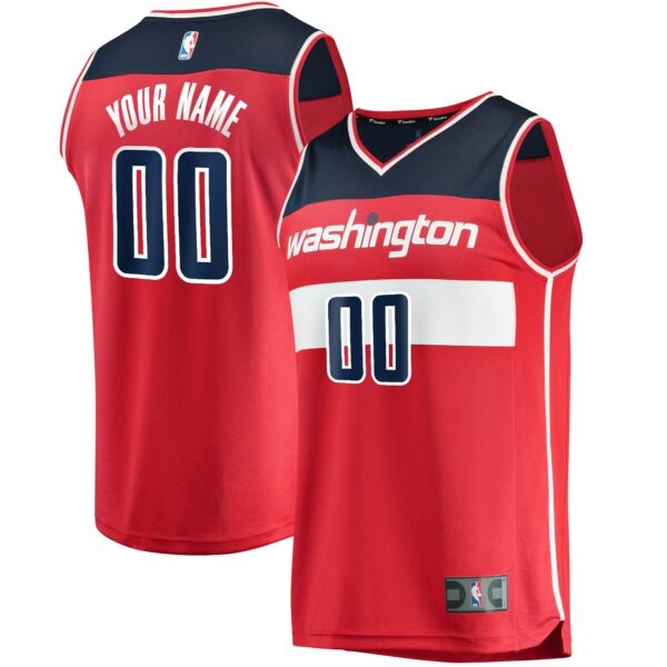 Washington Wizards Fanatics Youth Fast Break Custom Replica Jersey Red - Icon Edition - Image 2