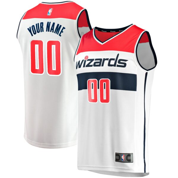 Washington Wizards Fanatics Youth Fast Break Replica Custom Jersey - Association Edition - White - Image 2