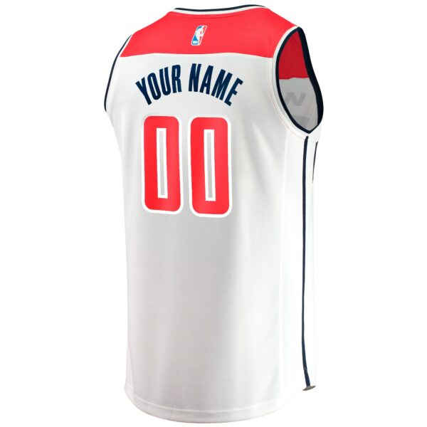 Washington Wizards Fanatics Youth Fast Break Replica Custom Jersey - Association Edition - White - Image 4