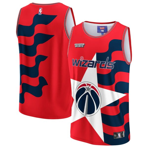 Washington Wizards NBA & KidSuper Studios by Fanatics Unisex Hometown Jersey - Red - Image 2