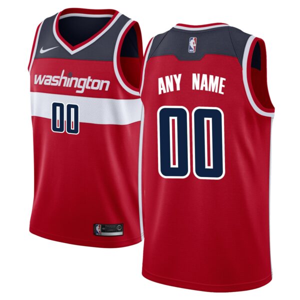 Washington Wizards Nike Swingman Custom Jersey Red - Icon Edition - Image 2
