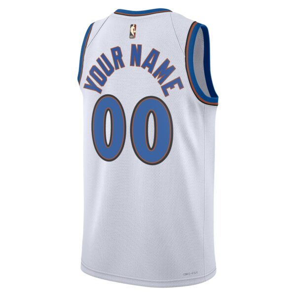 Washington Wizards Nike Unisex 2022/23 Custom Swingman Jersey - Classic Edition - White - Image 4