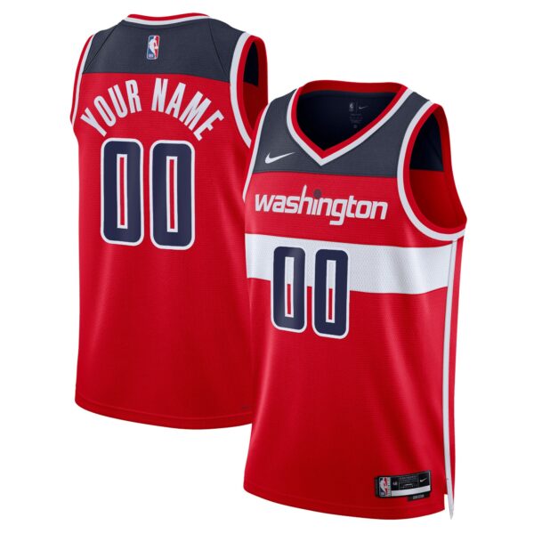 Washington Wizards Nike Unisex Swingman Custom Jersey Red - Icon Edition - Image 2