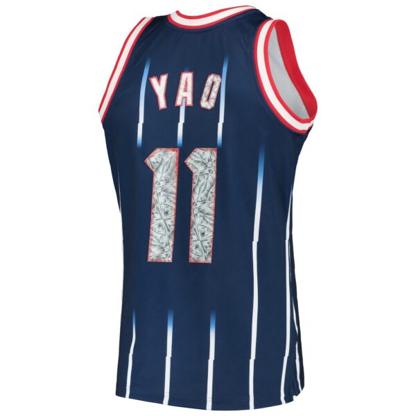 Yao Ming Houston Rockets Mitchell & Ness 2002/03 Hardwood Classics NBA 75th Anniversary Diamond Swingman Jersey - Navy - Image 4