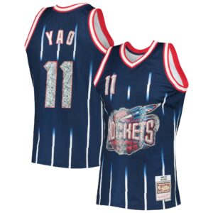 Yao Ming Houston Rockets Mitchell & Ness 2002/03 Hardwood Classics NBA 75th Anniversary Diamond Swingman Jersey - Navy