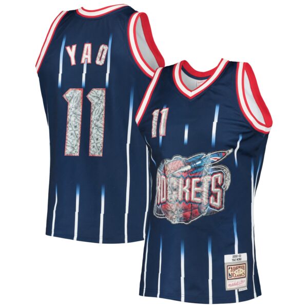 Yao Ming Houston Rockets Mitchell & Ness 2002/03 Hardwood Classics NBA 75th Anniversary Diamond Swingman Jersey - Navy
