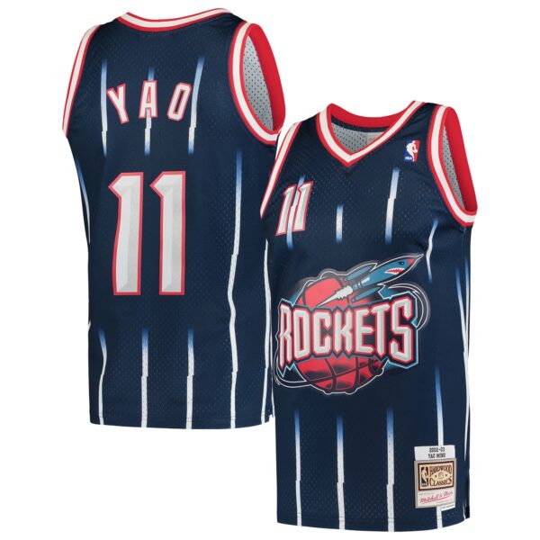 Yao Ming Houston Rockets Mitchell & Ness 2002/03 Hardwood Classics Swingman Jersey - Navy - Image 2