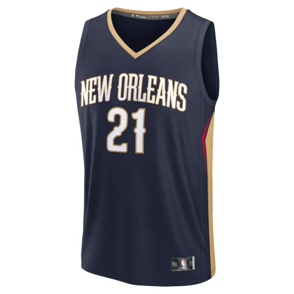Yves Missi New Orleans Pelicans Fanatics 2024 NBA Draft Fast Break Player Jersey - Icon Edition - Navy - Image 3