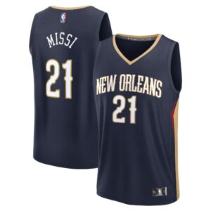 Yves Missi New Orleans Pelicans Fanatics Youth 2024 NBA Draft Fast Break Player Jersey - Icon Edition - Navy