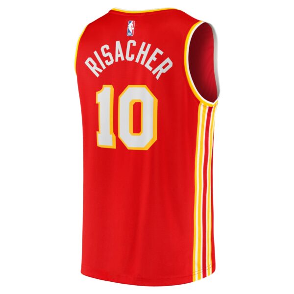 Zaccharie Risacher Atlanta Hawks Fanatics 2024 NBA Draft Fast Break Player Jersey - Icon Edition - Red - Image 4