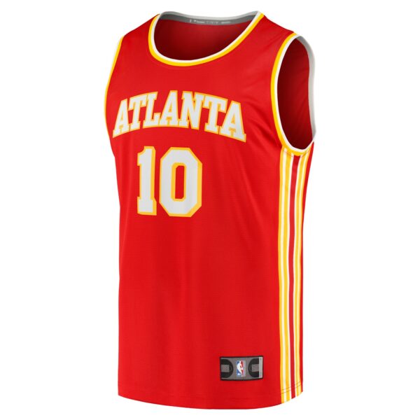 Zaccharie Risacher Atlanta Hawks Fanatics Youth 2024 NBA Draft Fast Break Player Jersey - Icon Edition - Red - Image 3