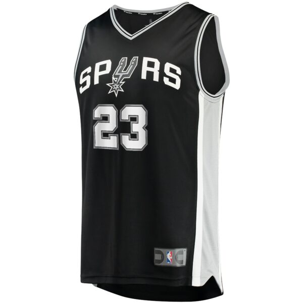 Zach Collins San Antonio Spurs Fanatics Fast Break Replica Jersey - Icon Edition - Black - Image 3