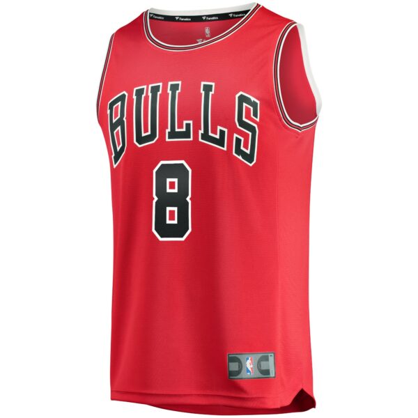 Zach LaVine Chicago Bulls Fanatics Fast Break Replica Jersey Red - Icon Edition - Image 3