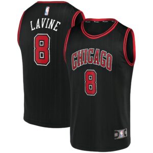 Zach LaVine Chicago Bulls Fanatics Fast Break Team Replica Jersey Black - Statement Edition