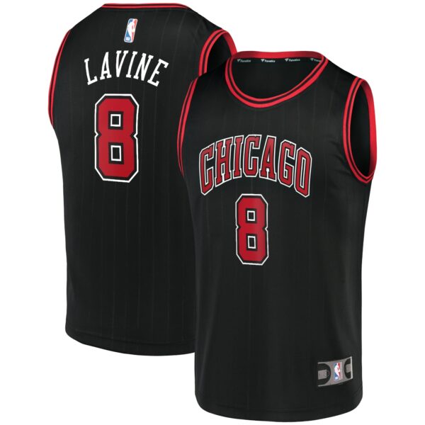 Zach LaVine Chicago Bulls Fanatics Fast Break Team Replica Jersey Black - Statement Edition