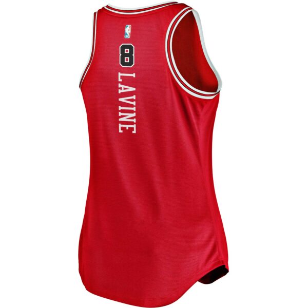 Zach LaVine Chicago Bulls Fanatics Women's Fast Break Tank Jersey - Icon Edition - Red - Image 4