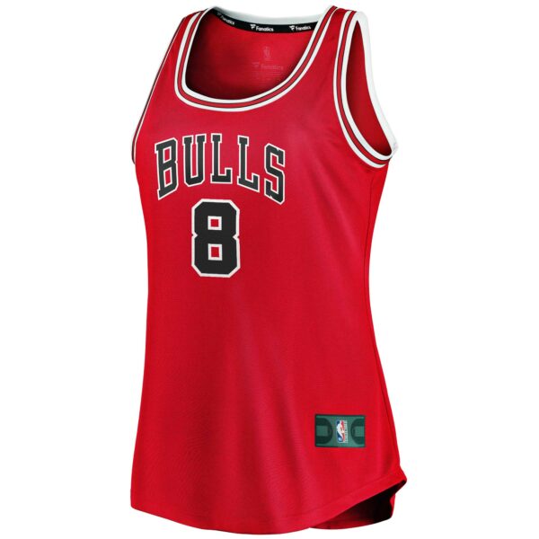 Zach LaVine Chicago Bulls Fanatics Women's Fast Break Tank Jersey - Icon Edition - Red - Image 3