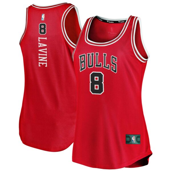 Zach LaVine Chicago Bulls Fanatics Women's Fast Break Tank Jersey - Icon Edition - Red - Image 2