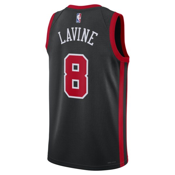 Zach LaVine Chicago Bulls Nike Unisex 2023/24 Swingman Jersey - Black - City Edition - Image 4