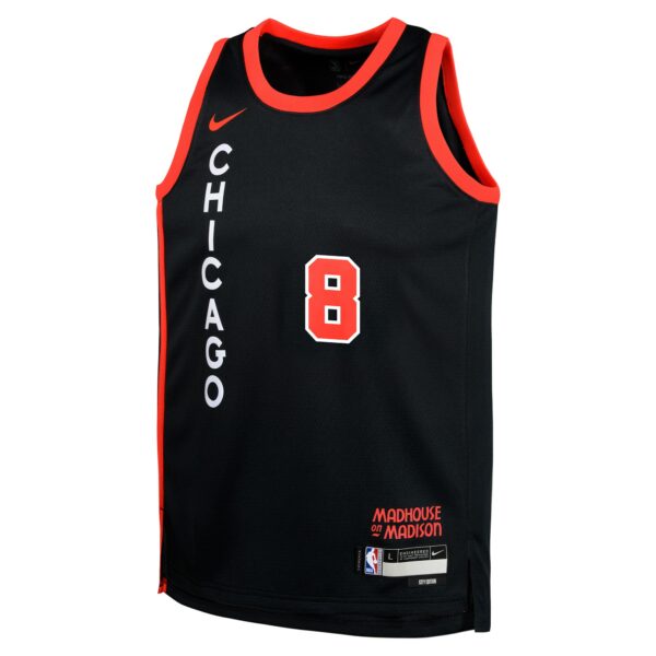 Zach LaVine Chicago Bulls Nike Youth  Swingman Replica Jersey - City Edition - Black - Image 3