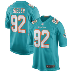 Zach Sieler Miami Dolphins Nike Game Jersey - Aqua