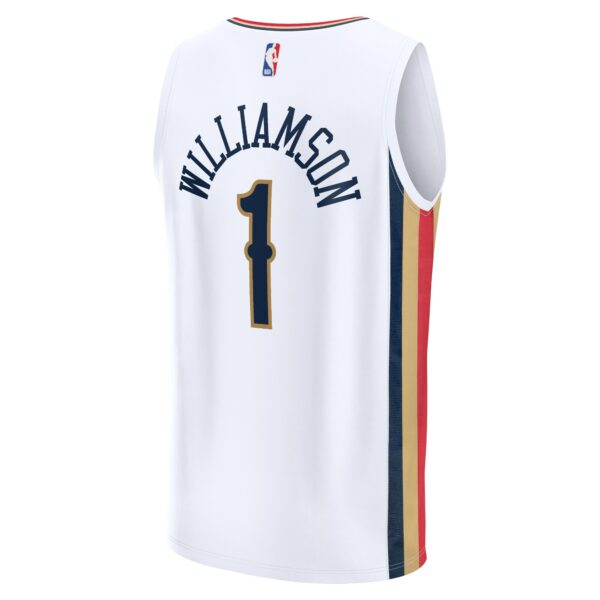 Zion Williamson New Orleans Pelicans Fanatics Fast Break Replica Jersey - City Edition - White - Image 4