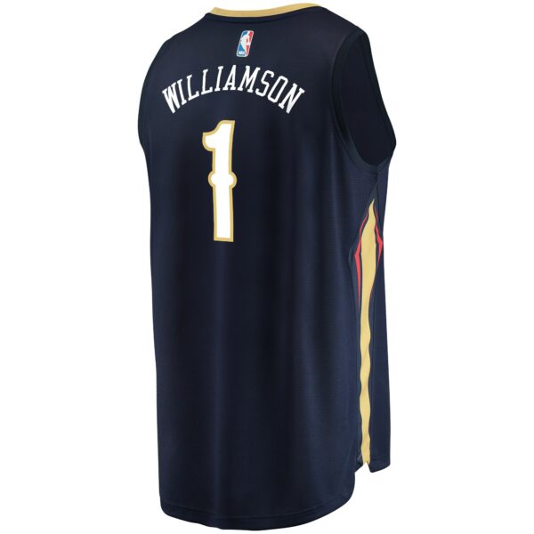 Zion Williamson New Orleans Pelicans Fanatics Fast Break Replica Jersey Navy - Icon Edition - Image 4