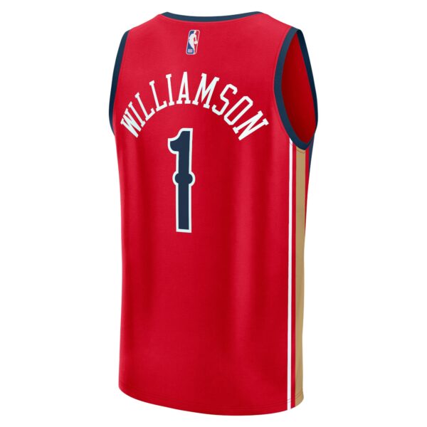 Zion Williamson New Orleans Pelicans Fanatics Fast Break Replica Jersey - Statement Edition - Red - Image 4