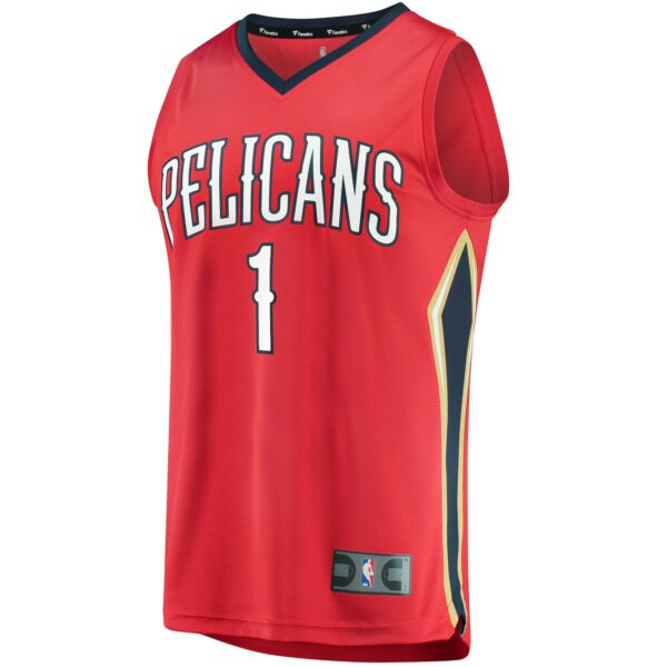 Zion Williamson New Orleans Pelicans Fanatics Replica Fast Break Jersey Red - Statement Edition - Image 3