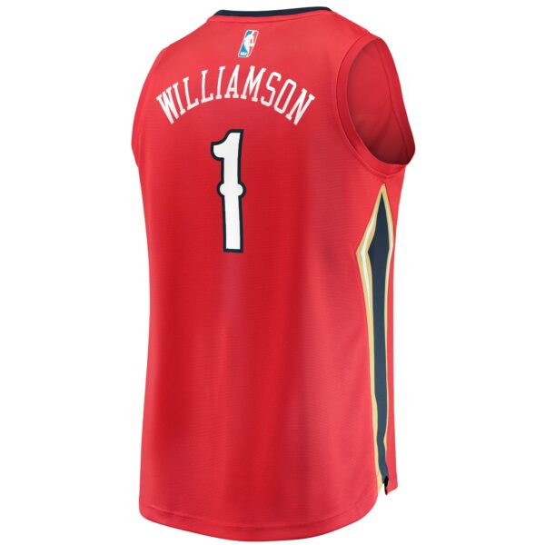 Zion Williamson New Orleans Pelicans Fanatics Replica Fast Break Jersey Red - Statement Edition - Image 4