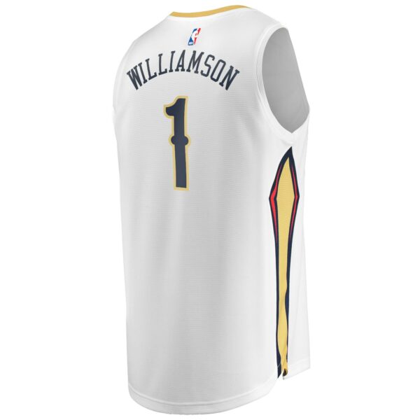 Zion Williamson New Orleans Pelicans Fanatics Replica Fast Break Jersey White - Association Edition - Image 4