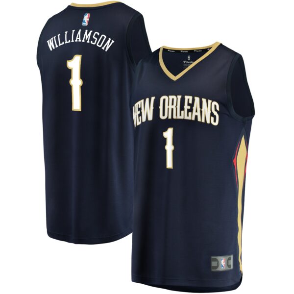 Zion Williamson New Orleans Pelicans Fanatics Youth Fast Break Replica Player Jersey - Icon Edition - Navy - Image 2