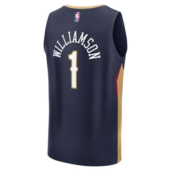Zion Williamson New Orleans Pelicans Fanatics Youth Fast Break Replica Player Jersey - Icon Edition - Navy - Image 4