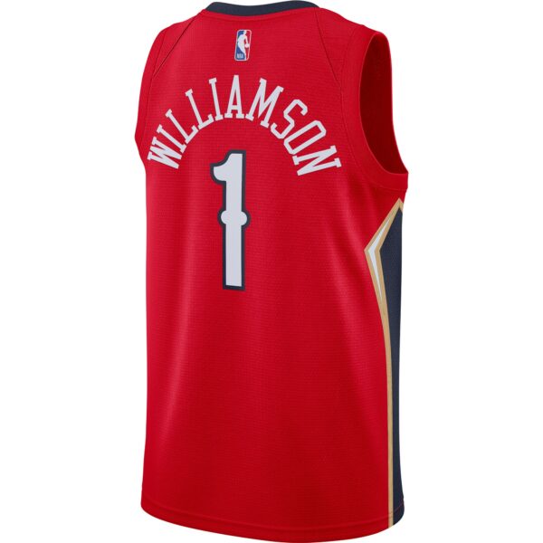 Zion Williamson New Orleans Pelicans Jordan Brand 2020/21 Swingman Jersey - Statement Edition - Red - Image 4