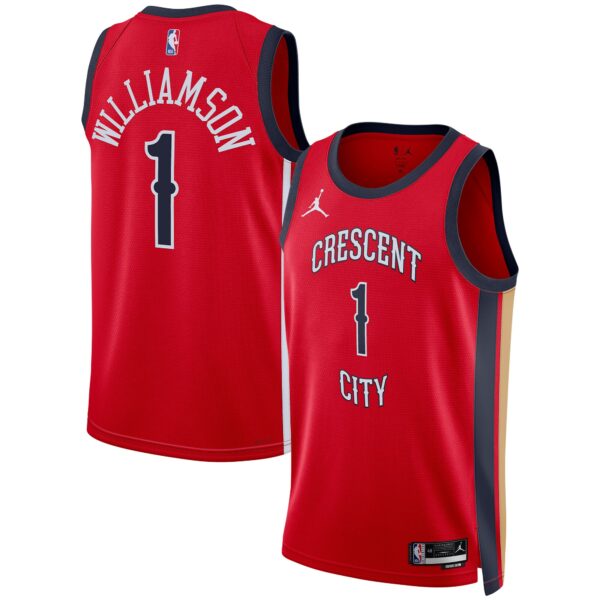 Zion Williamson New Orleans Pelicans Jordan Brand Unisex Swingman Jersey - Statement Edition - Red - Image 2
