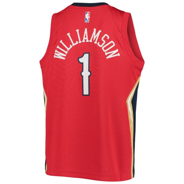 Zion Williamson New Orleans Pelicans Jordan Brand Youth 2020/21 Swingman Player Jersey - Statement Edition - Red - Image 4