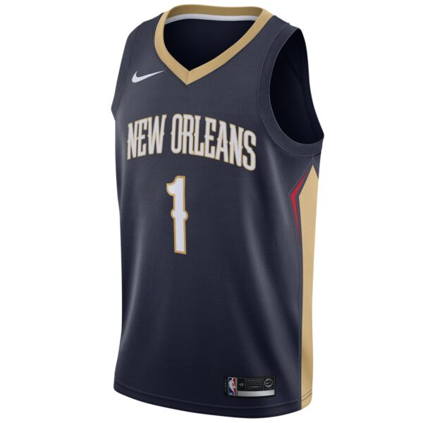 Zion Williamson New Orleans Pelicans Nike 2019 NBA Draft First Round Pick Swingman Jersey Navy - Icon Edition - Image 3