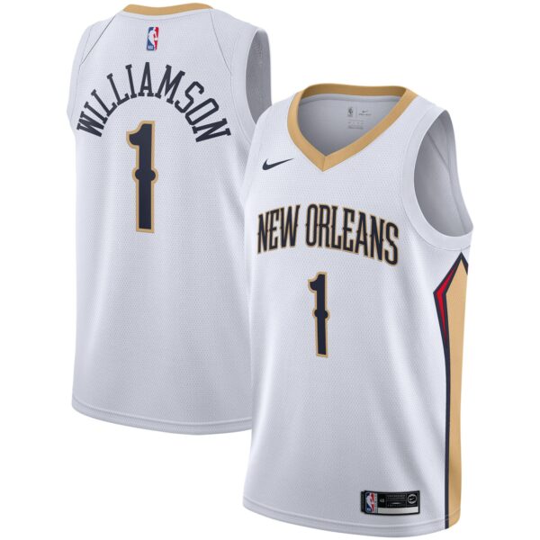 Zion Williamson New Orleans Pelicans Nike 2019/2020 Swingman Jersey - Association Edition - White - Image 2