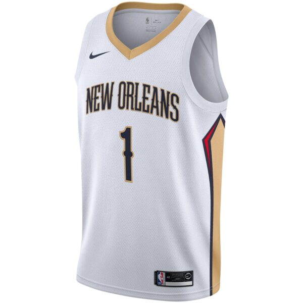 Zion Williamson New Orleans Pelicans Nike 2019/2020 Swingman Jersey - Association Edition - White - Image 3