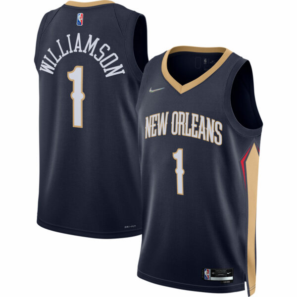 Zion Williamson New Orleans Pelicans Nike 2021/22 Diamond Swingman Jersey - Icon Edition - Navy - Image 2