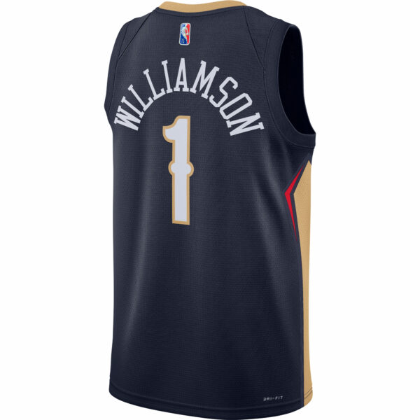 Zion Williamson New Orleans Pelicans Nike 2021/22 Diamond Swingman Jersey - Icon Edition - Navy - Image 4
