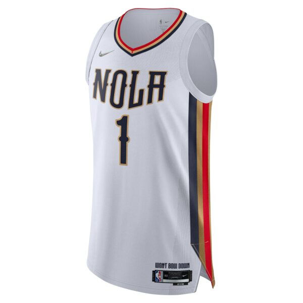 Zion Williamson New Orleans Pelicans Nike 2021/22 Swingman Jersey - City Edition - White - Image 3