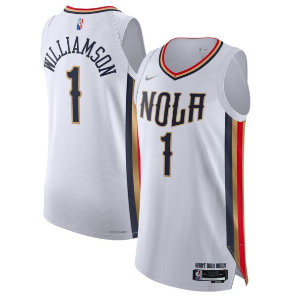 Zion Williamson New Orleans Pelicans Nike 2021/22 Swingman Jersey - City Edition - White - Image 2