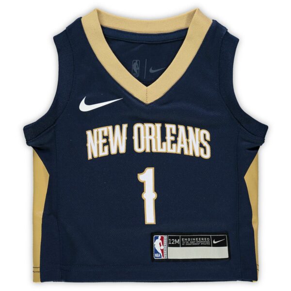 Zion Williamson New Orleans Pelicans Nike Infant Replica Jersey - Icon Edition - Navy - Image 3
